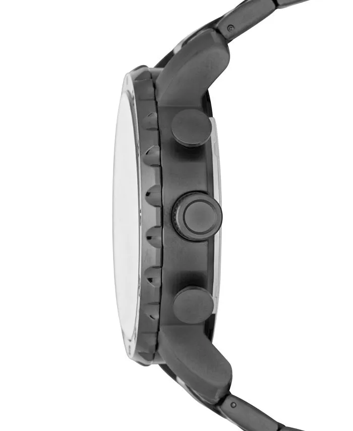 Fossil 0033-JR1437 Chronograph Nate Smoke Tone Stainless Steel Bracelet 50mm Men Watches lexor Miami