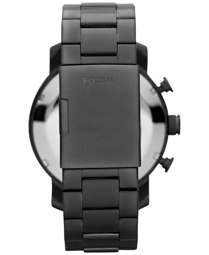 Fossil 0033-JR1437 Chronograph Nate Smoke Tone Stainless Steel Bracelet 50mm Men Watches lexor Miami