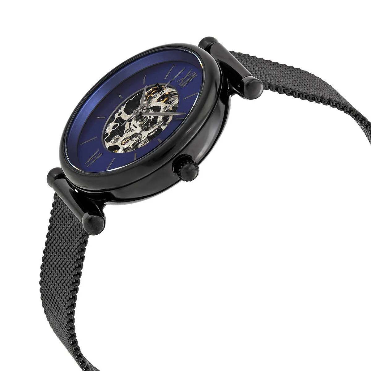 Fossil Carlie Automatic Blue Dial Ladies Watch ME3177