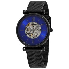 Fossil Carlie Automatic Blue Dial Ladies Watch ME3177
