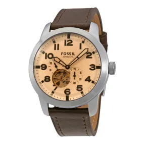 Fossil Pilot 54 Silver Dial Men's Automatic Watch ME3119
