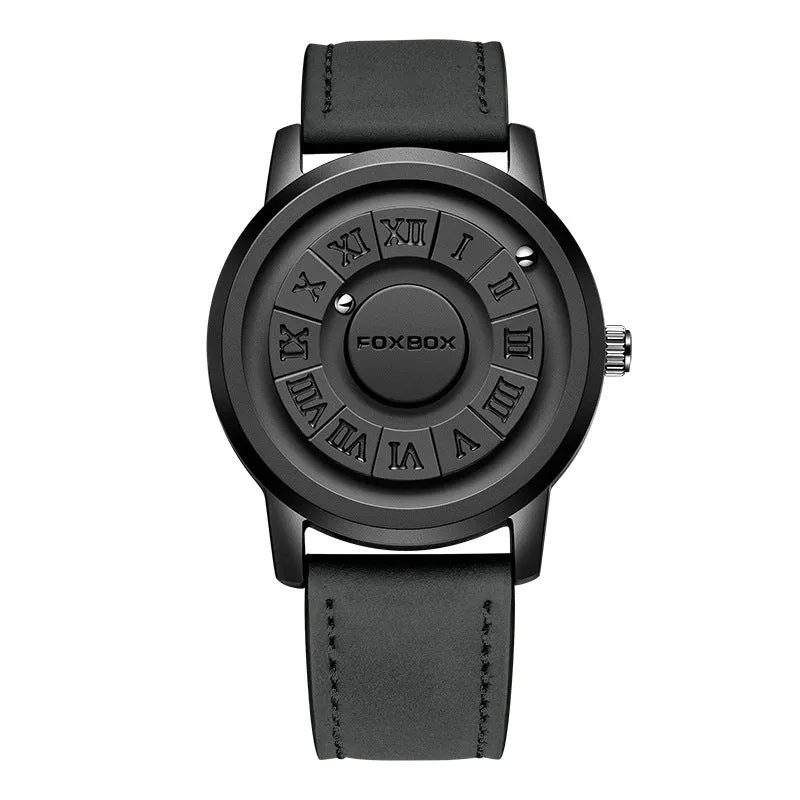 FoxBox Men's Watch with Unique Disc Dial
