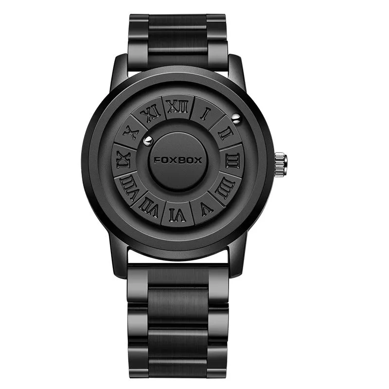 FoxBox Men's Watch with Unique Disc Dial