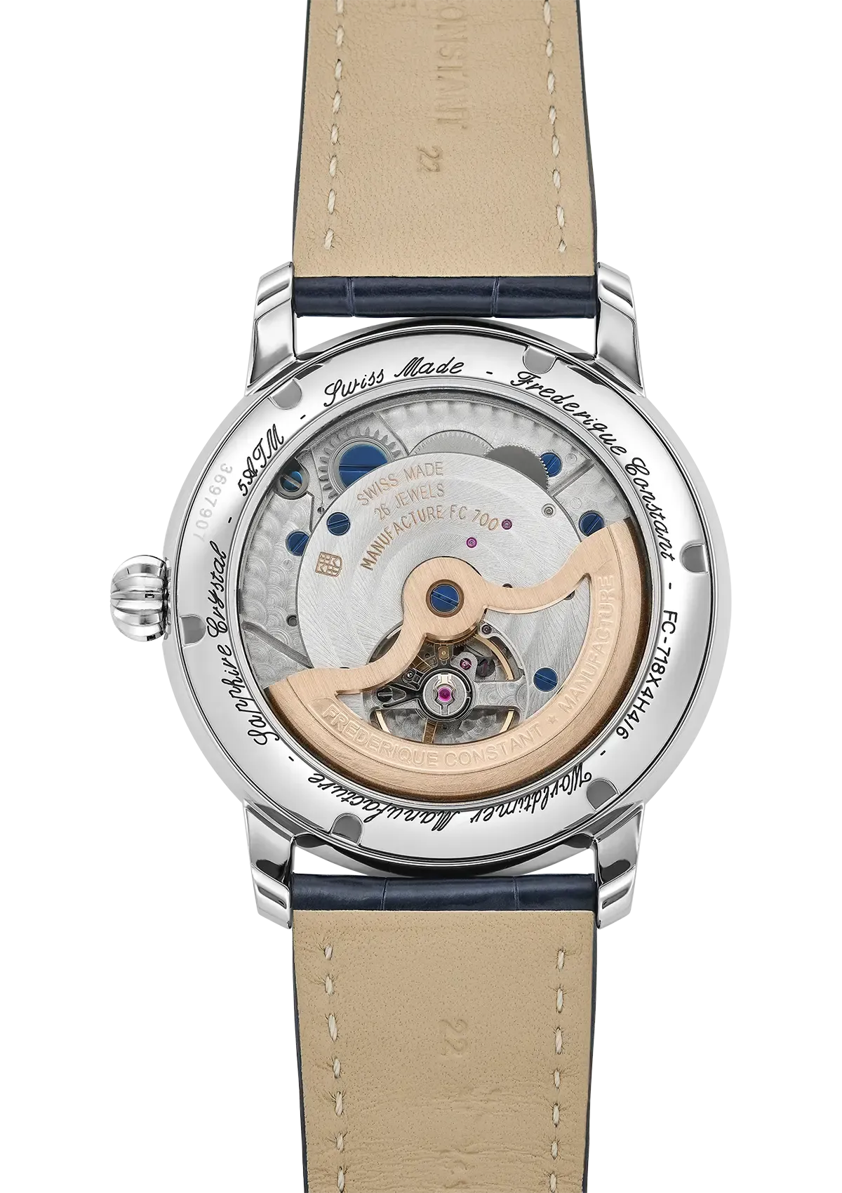 Frederique Constant Men's Watch Manufacture Classic World-Timer Blue FC-718NWM4H6