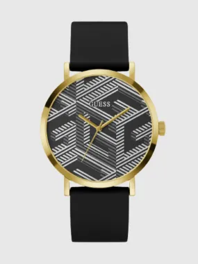 G BOSSED MENS BLACK GOLD TONE ANALOG WATCH