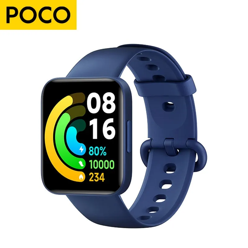 Global Version POCO Watch 1.6'' AMOLED Display 14 Days Battery GPS Always-on Watch Face Blood Oxygen Smartwatch