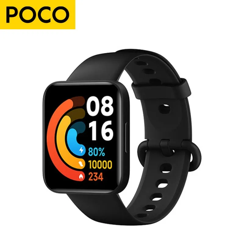 Global Version POCO Watch 1.6'' AMOLED Display 14 Days Battery GPS Always-on Watch Face Blood Oxygen Smartwatch