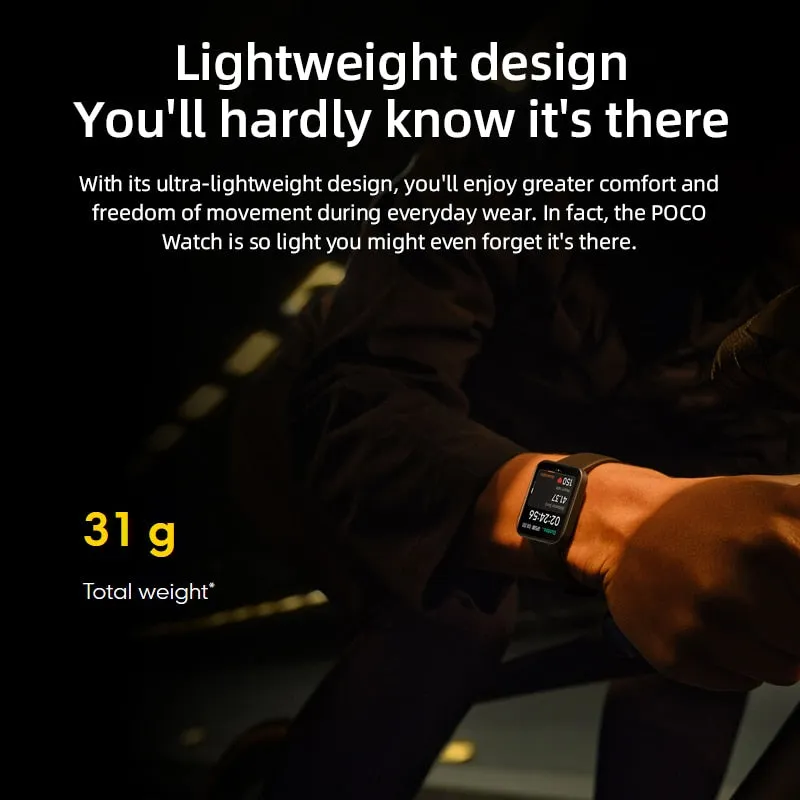 Global Version POCO Watch 1.6'' AMOLED Display 14 Days Battery GPS Always-on Watch Face Blood Oxygen Smartwatch