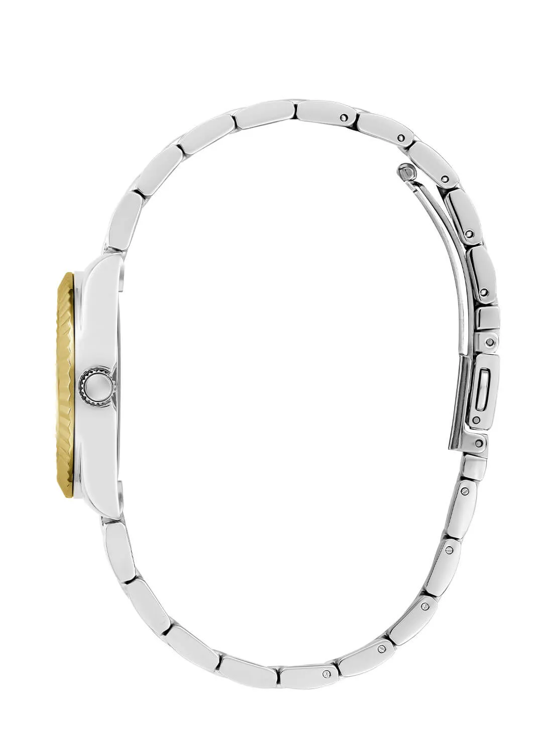 Gold and Silver Mini Luna Blue Dial Vintage Link Watch