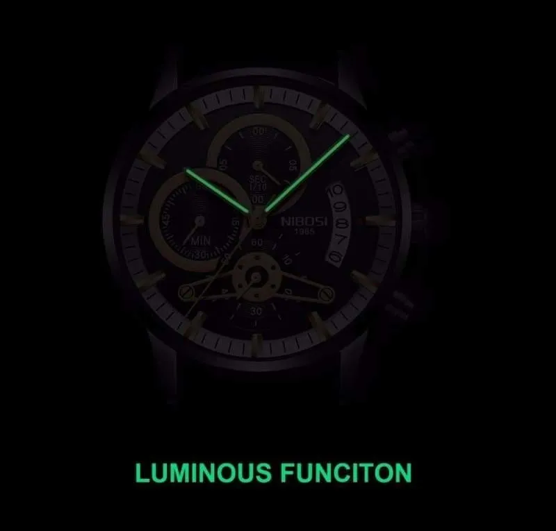 Gold Watches Black Luxury Sports