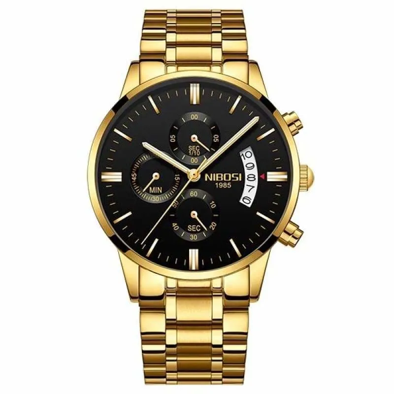 Gold Watches Black Luxury Sports