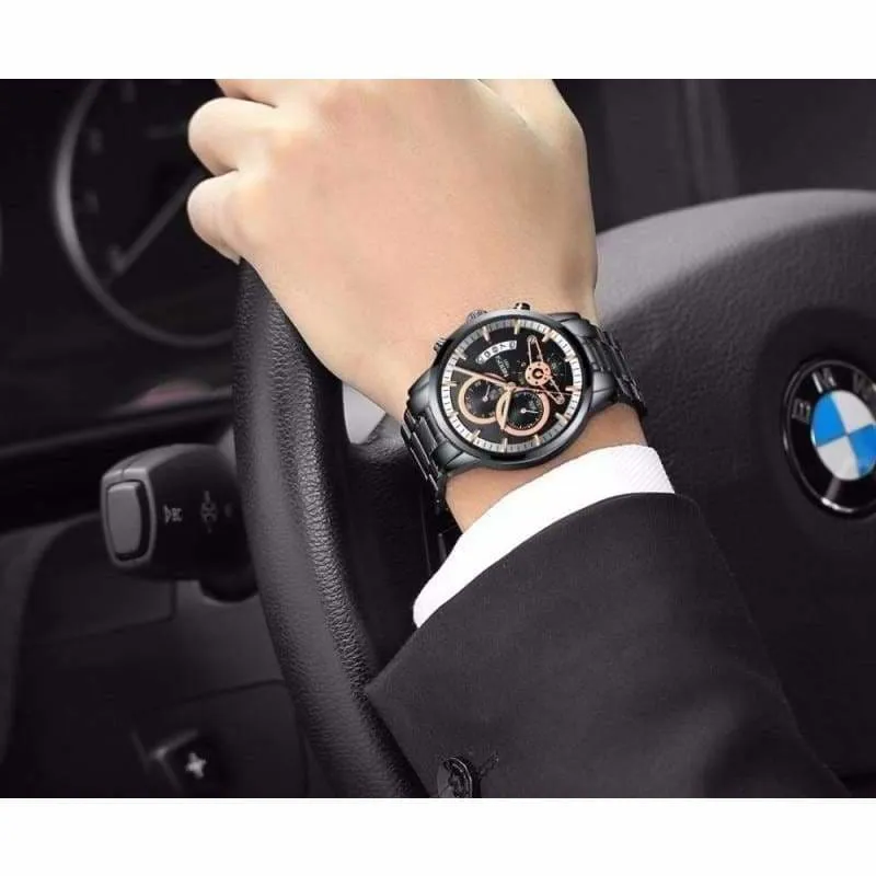 Gold Watches Black Luxury Sports