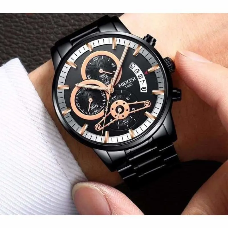 Gold Watches Black Luxury Sports