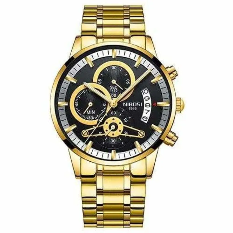 Gold Watches Black Luxury Sports