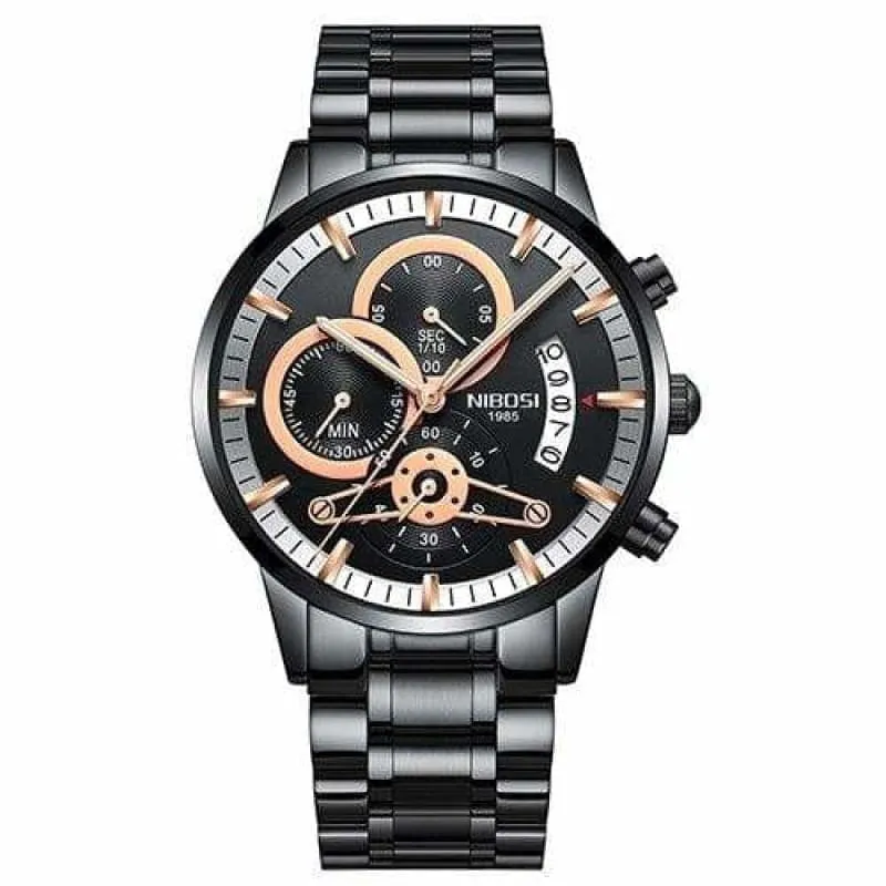 Gold Watches Black Luxury Sports