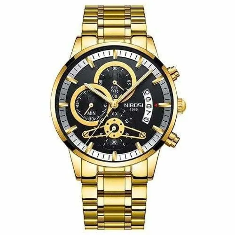 Gold Watches Black Luxury Sports