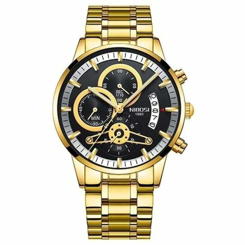 Gold Watches Black Luxury Sports