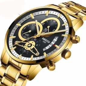 Gold Watches Black Luxury Sports