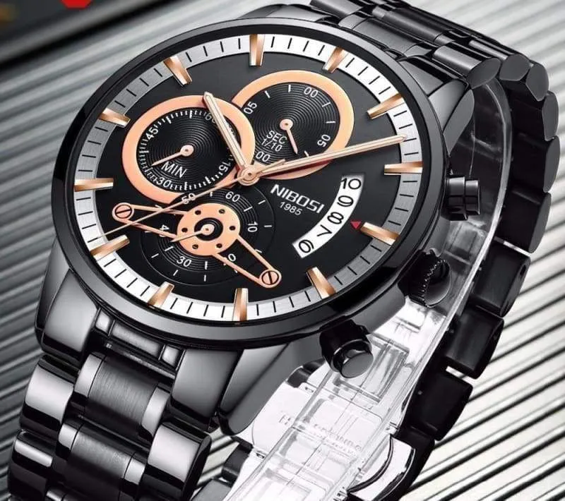Gold Watches Black Luxury Sports