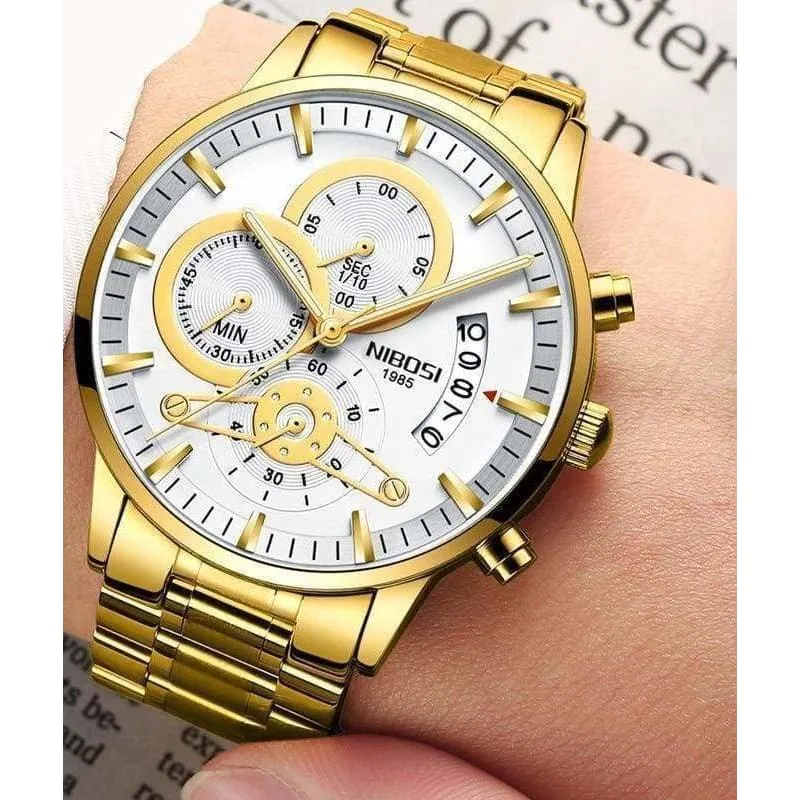 Gold Watches Black Luxury Sports