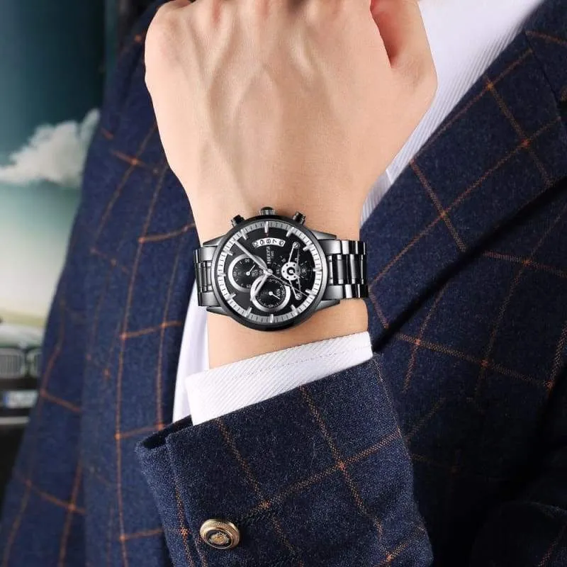 Gold Watches Black Luxury Sports