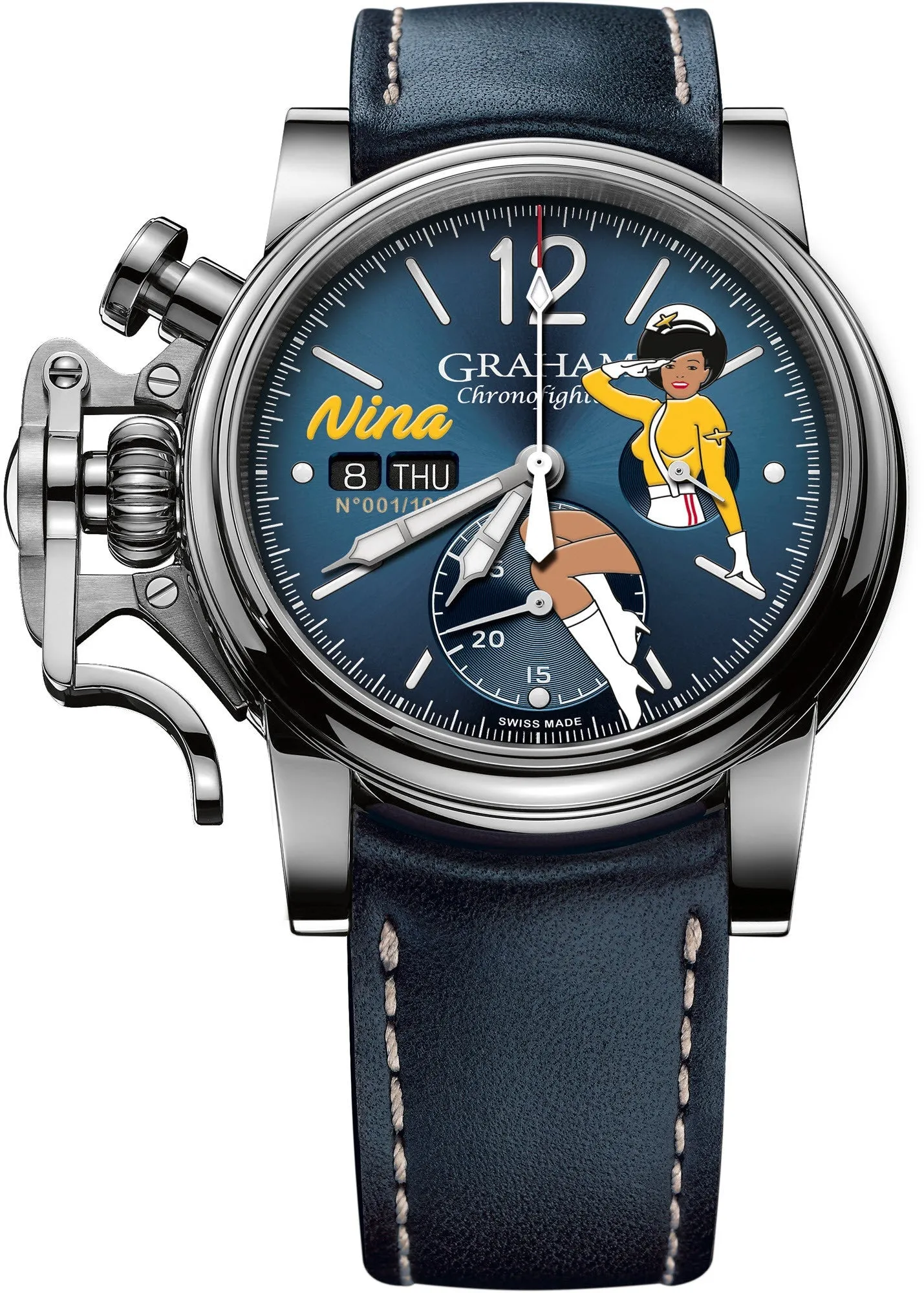 Graham Watch Chronofighter Vintage Nose Art Nina Limited Edition