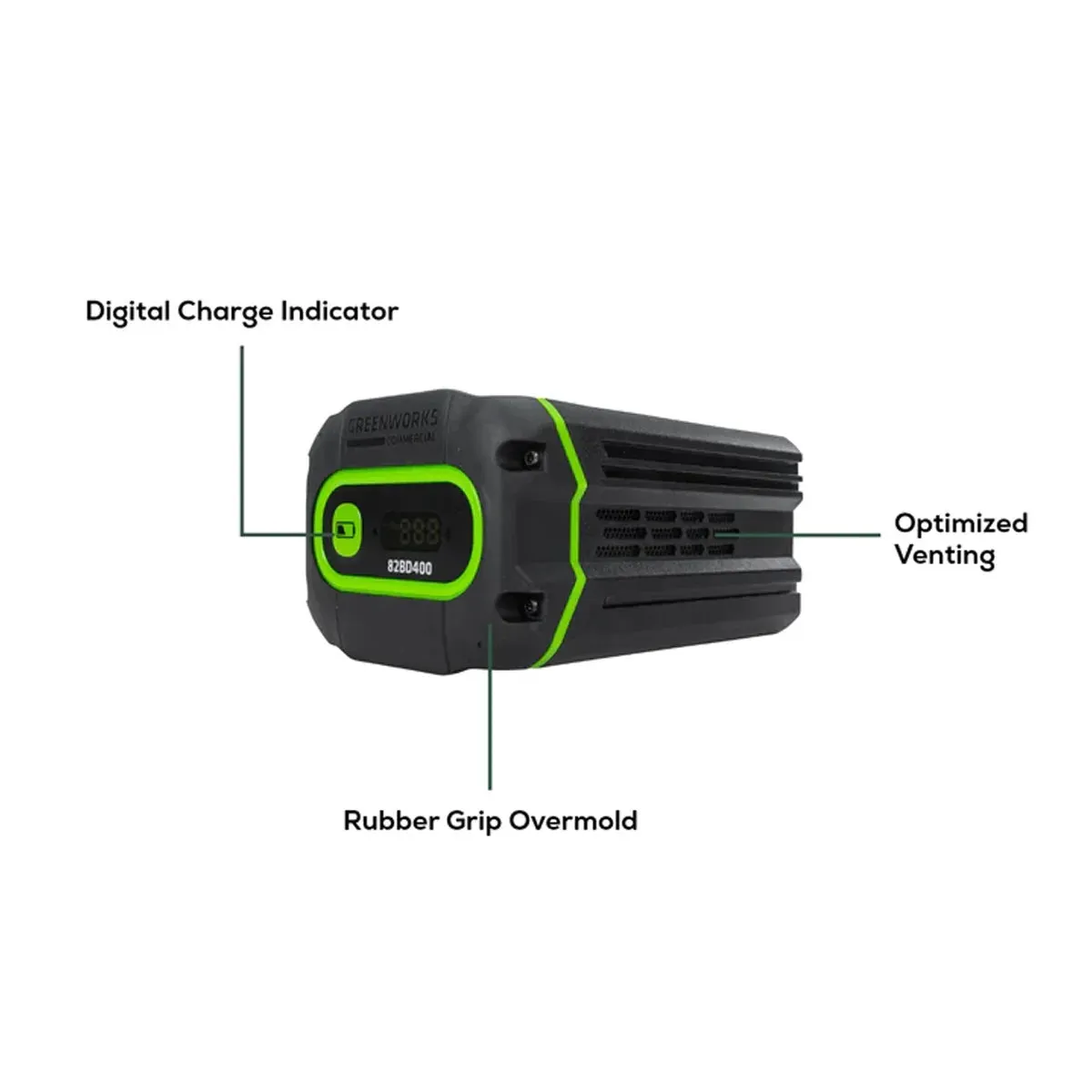 Greenworks 82V 4Ah Battery with Bluetooth and Digital Readout