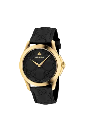 Gucci G Timeless Gold Plated Leather Watch