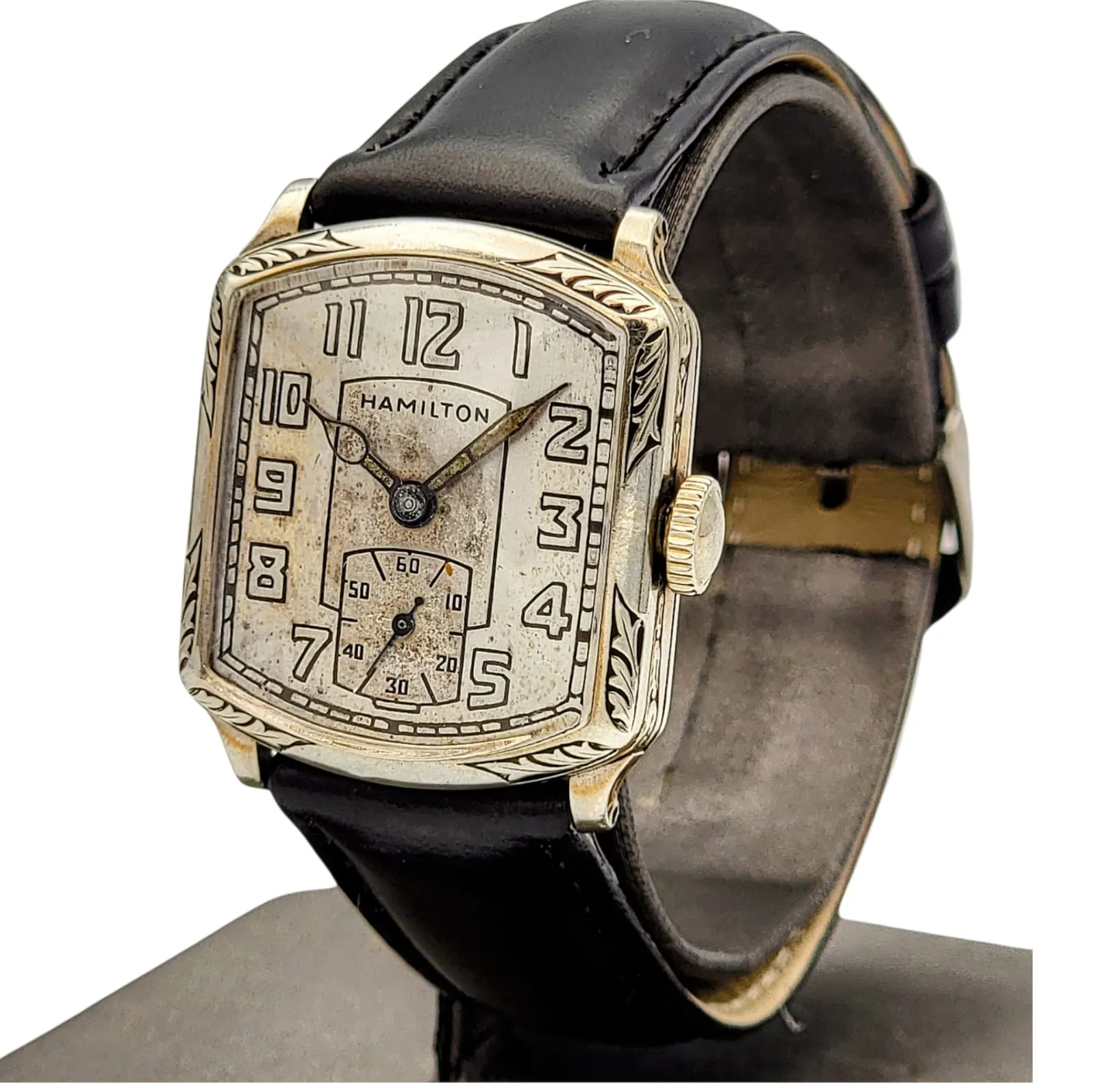 HAMILTON 1928 Tonneau Engraved Watch Grade 987