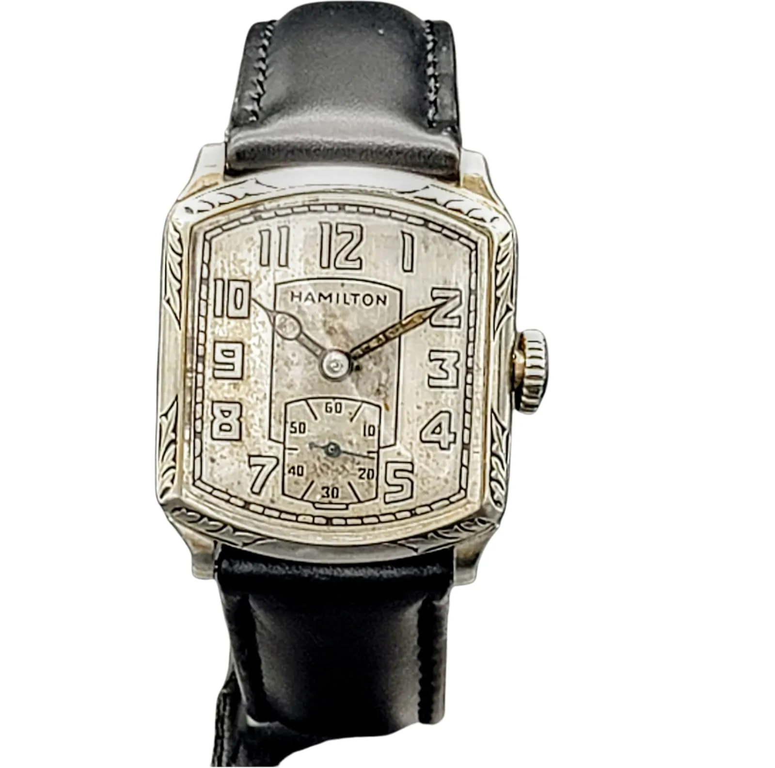 HAMILTON 1928 Tonneau Engraved Watch Grade 987
