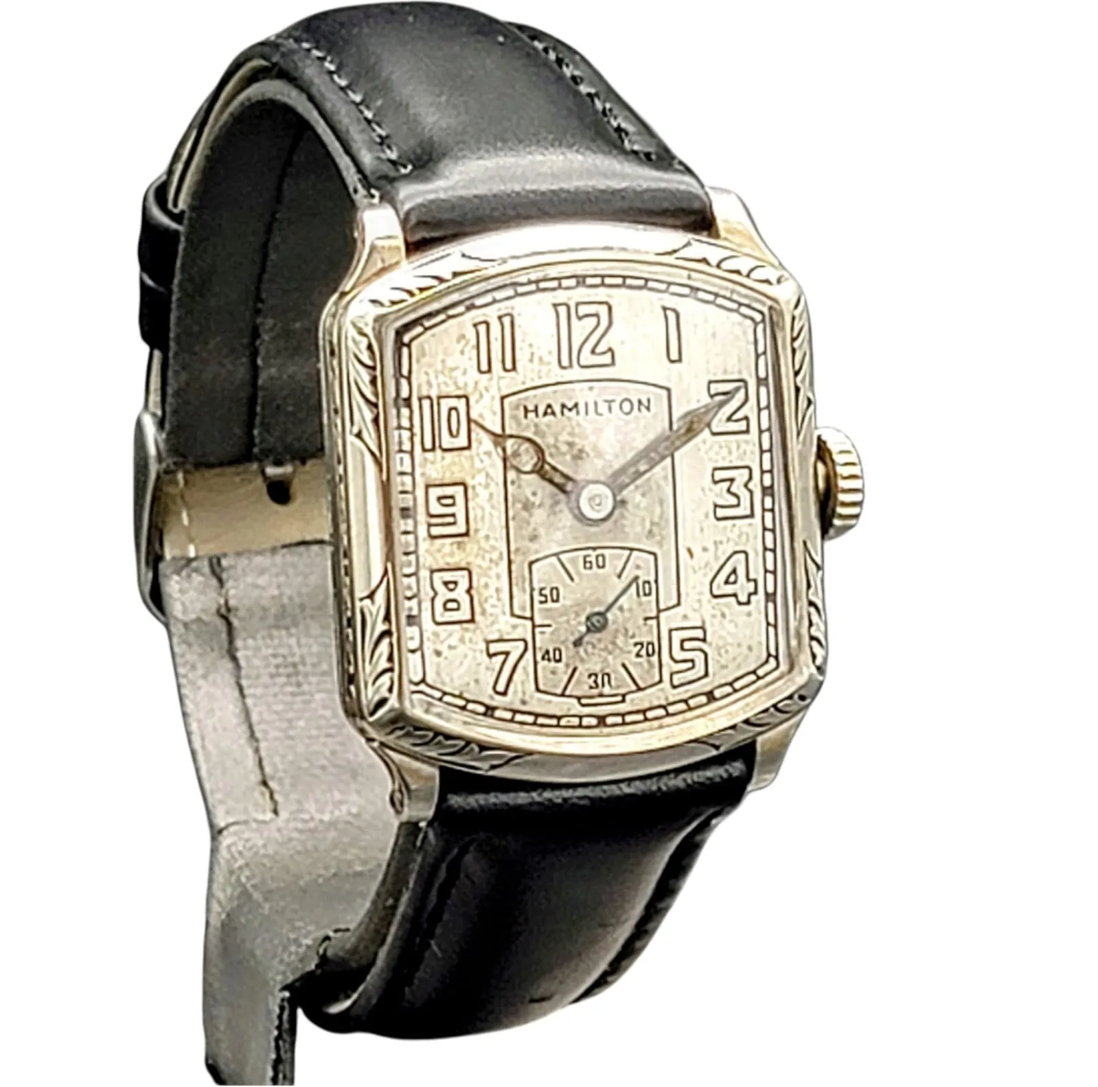 HAMILTON 1928 Tonneau Engraved Watch Grade 987