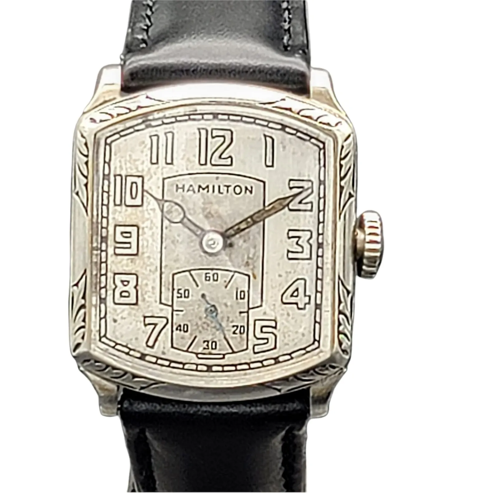 HAMILTON 1928 Tonneau Engraved Watch Grade 987