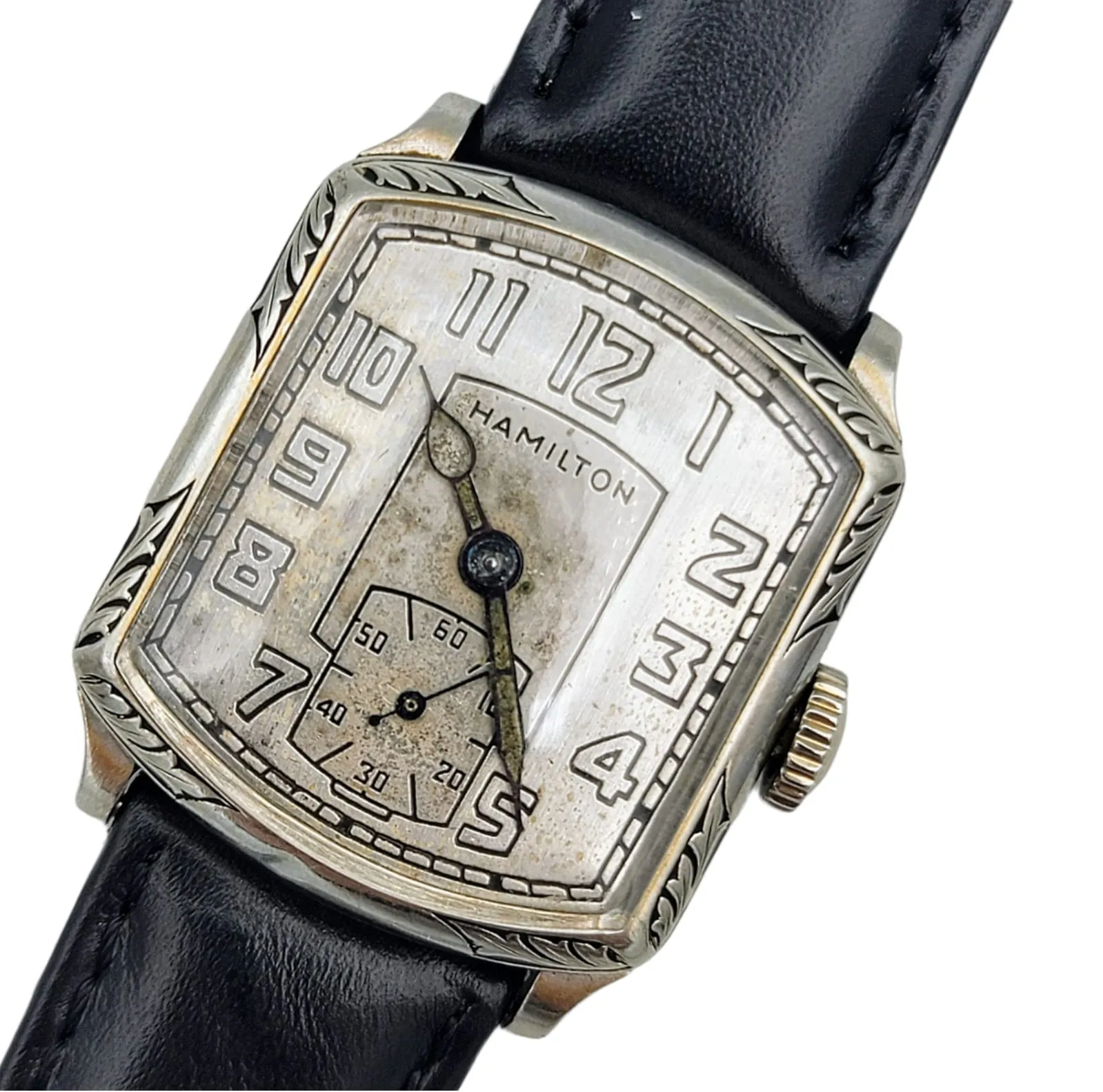 HAMILTON 1928 Tonneau Engraved Watch Grade 987