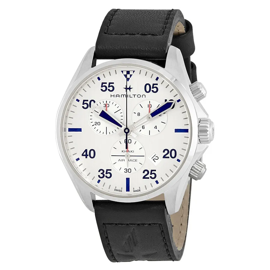 Hamilton Khaki Pilot Silver Dial Black Leather Men's Watch H76712751