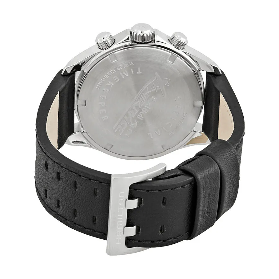 Hamilton Khaki Pilot Silver Dial Black Leather Men's Watch H76712751
