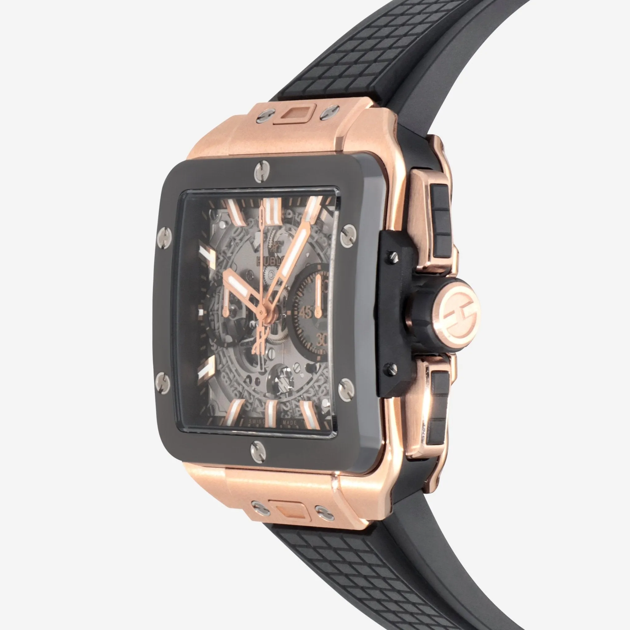 Hublot Square Bang Chronograph 18K Rose Gold Automatic Men's Watch 821.OM.0180.RX