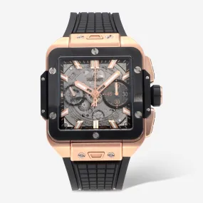 Hublot Square Bang Chronograph 18K Rose Gold Automatic Men's Watch 821.OM.0180.RX