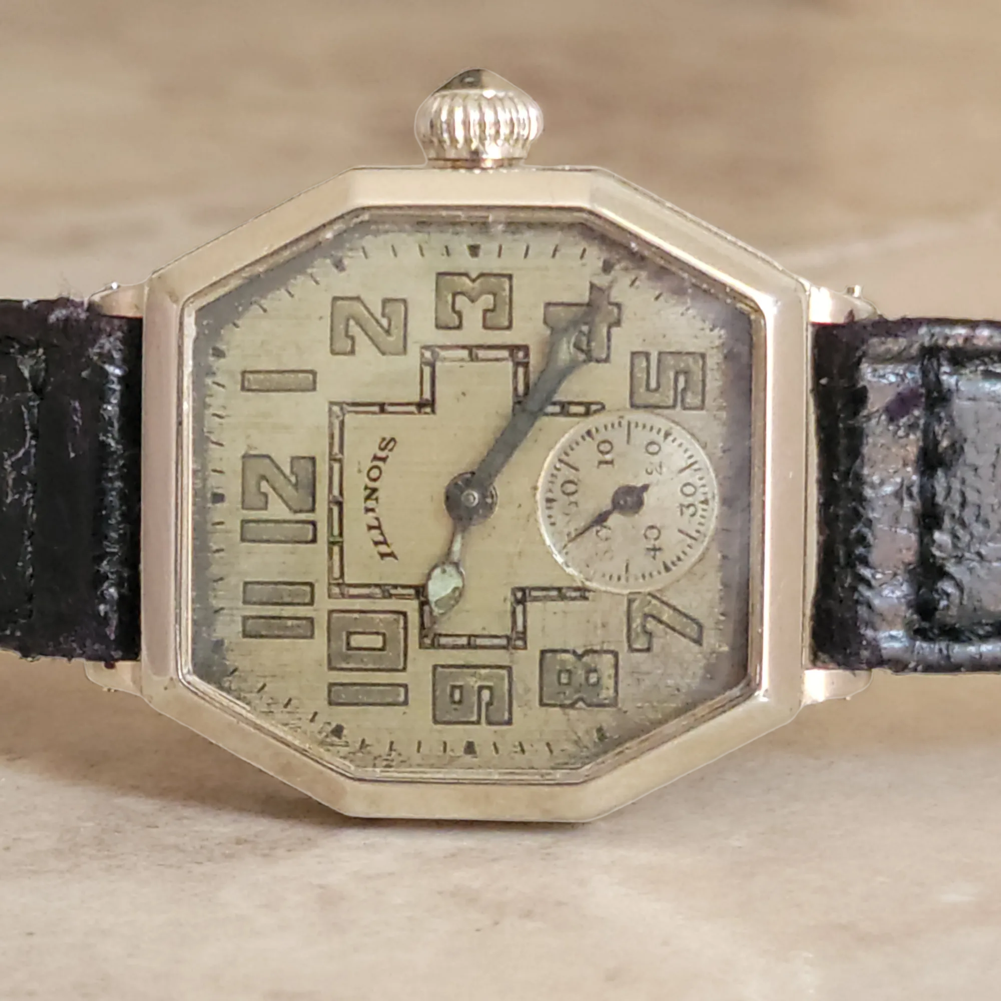 ILLINOIS ACE Wristwatch 17 Jewels Grade 24 - 14K GF