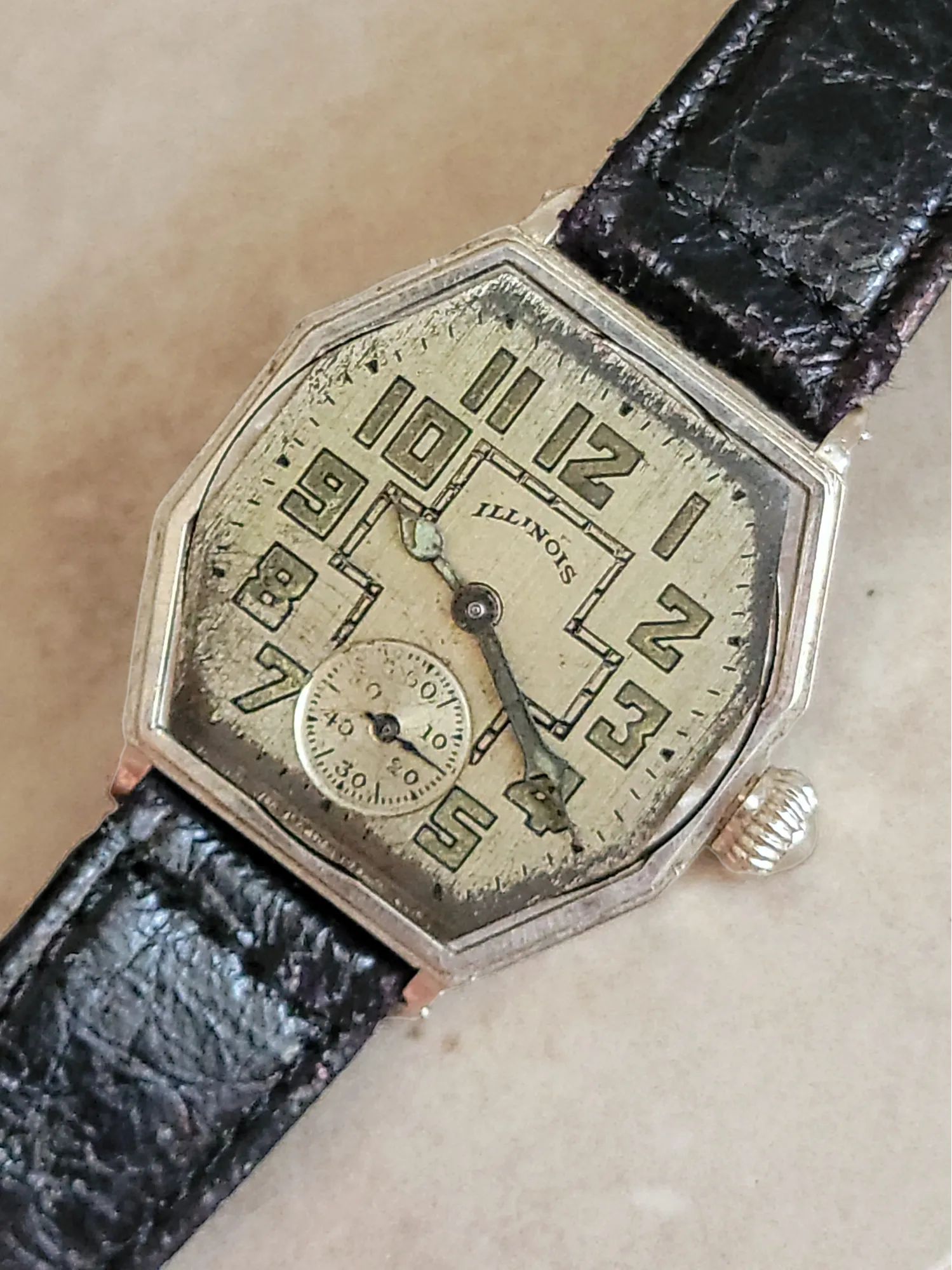 ILLINOIS ACE Wristwatch 17 Jewels Grade 24 - 14K GF
