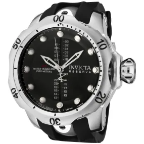 Invicta Reserve Venom GMT Black Dial Black Rubber Men's Watch 0804