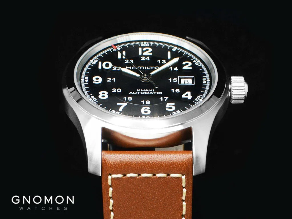 Khaki Field Automatic Black 42 - Brown Leather Ref. H70555533