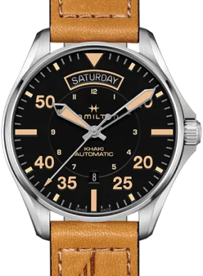 Khaki Pilot Day Date Automatic Vintage - Leather Ref. H64645531
