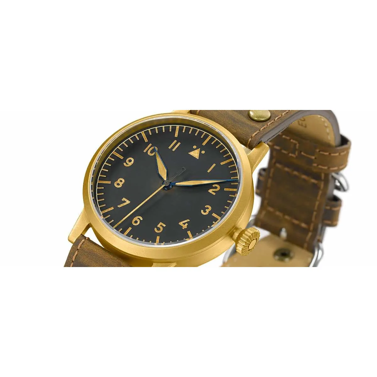 LACO PILOT WATCH ORIGINAL SAARBRUCKEN BRONZE 45 MM AUTOMATIC