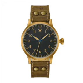 LACO PILOT WATCH ORIGINAL SAARBRUCKEN BRONZE 45 MM AUTOMATIC