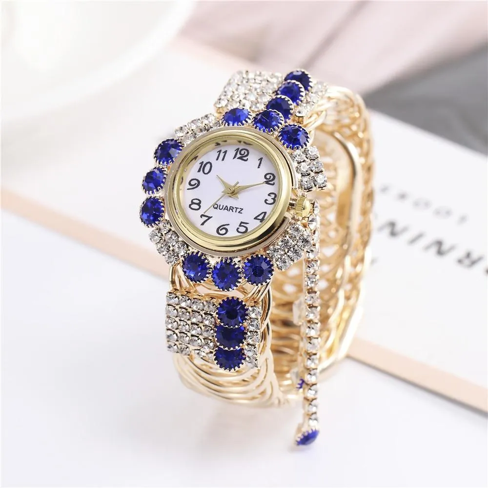 Luxury Fashion Rhinestones Relogio Feminino Bracelet Wrist Watches