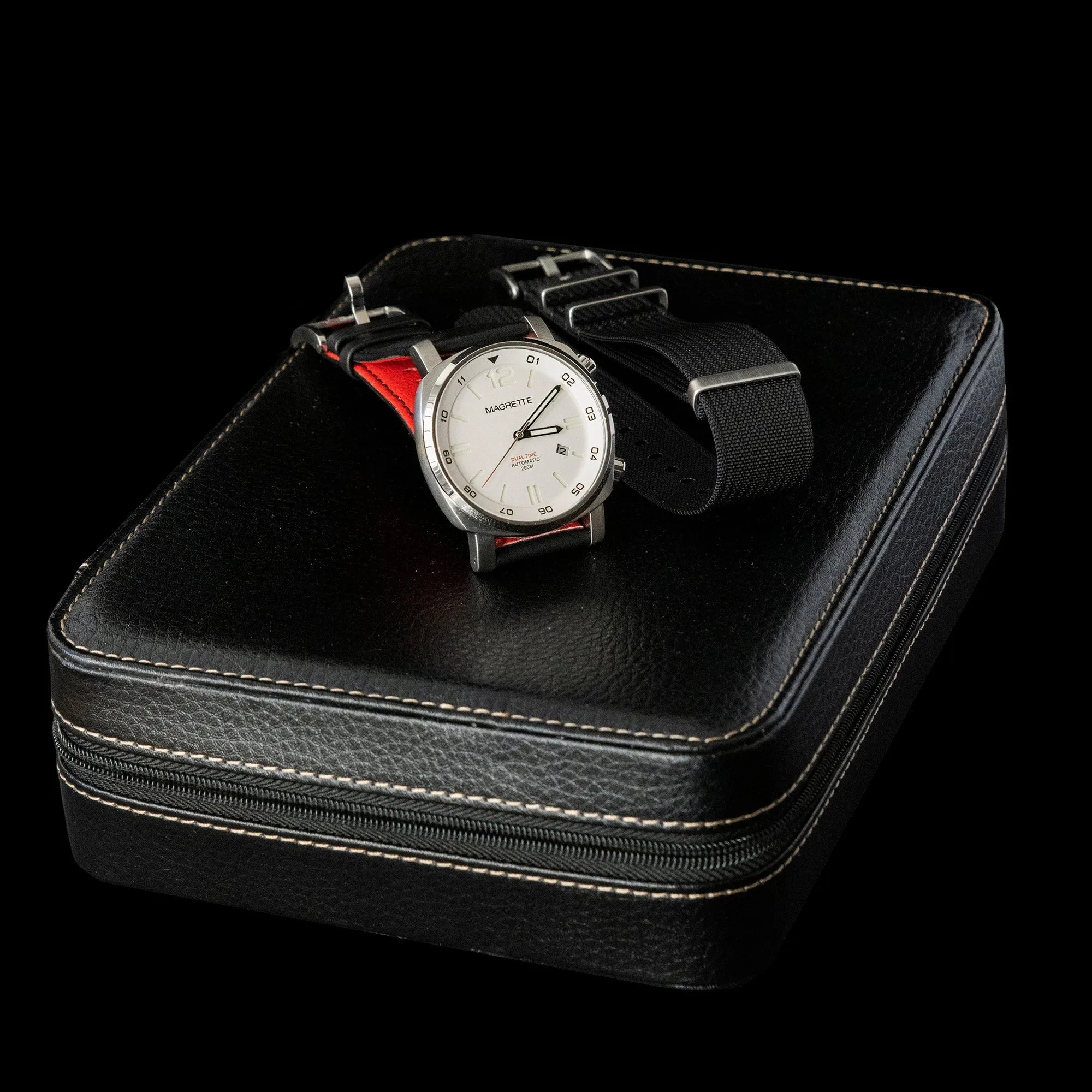 Magrette - Dual Time “White Dial” (NEW OLD STOCK)