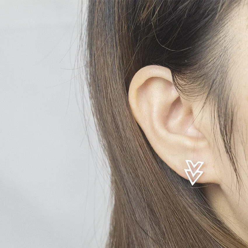 Minimalist Women Ear Jewelry Arrow Studs Earrings