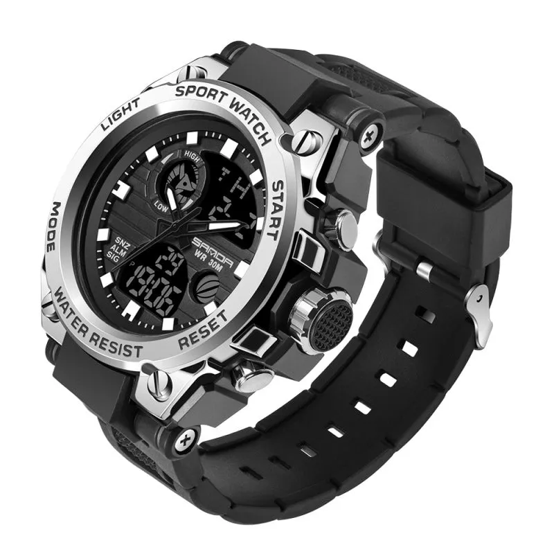 Modern Style Solid Color Electronic Men's Watches