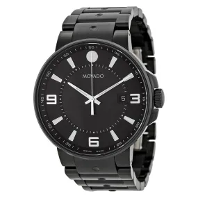 Movado SE Pilot Black Dial Black PVD Men's Watch 0606809