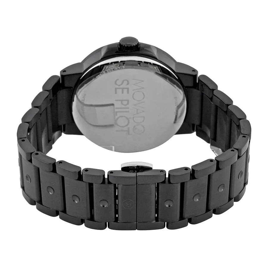 Movado SE Pilot Black Dial Black PVD Men's Watch 0606809